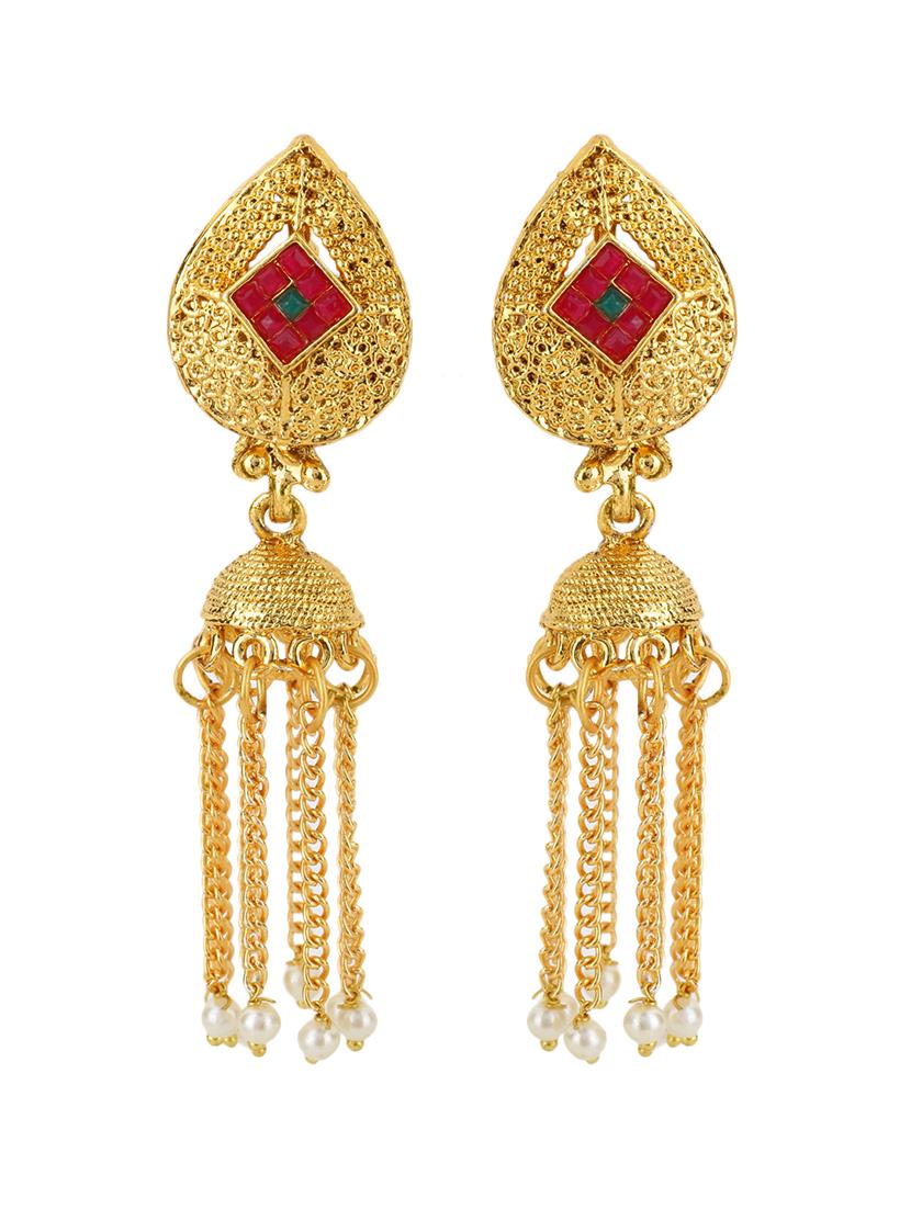 women gold plated drop earring  - 21713743 -  Standard Image - 1