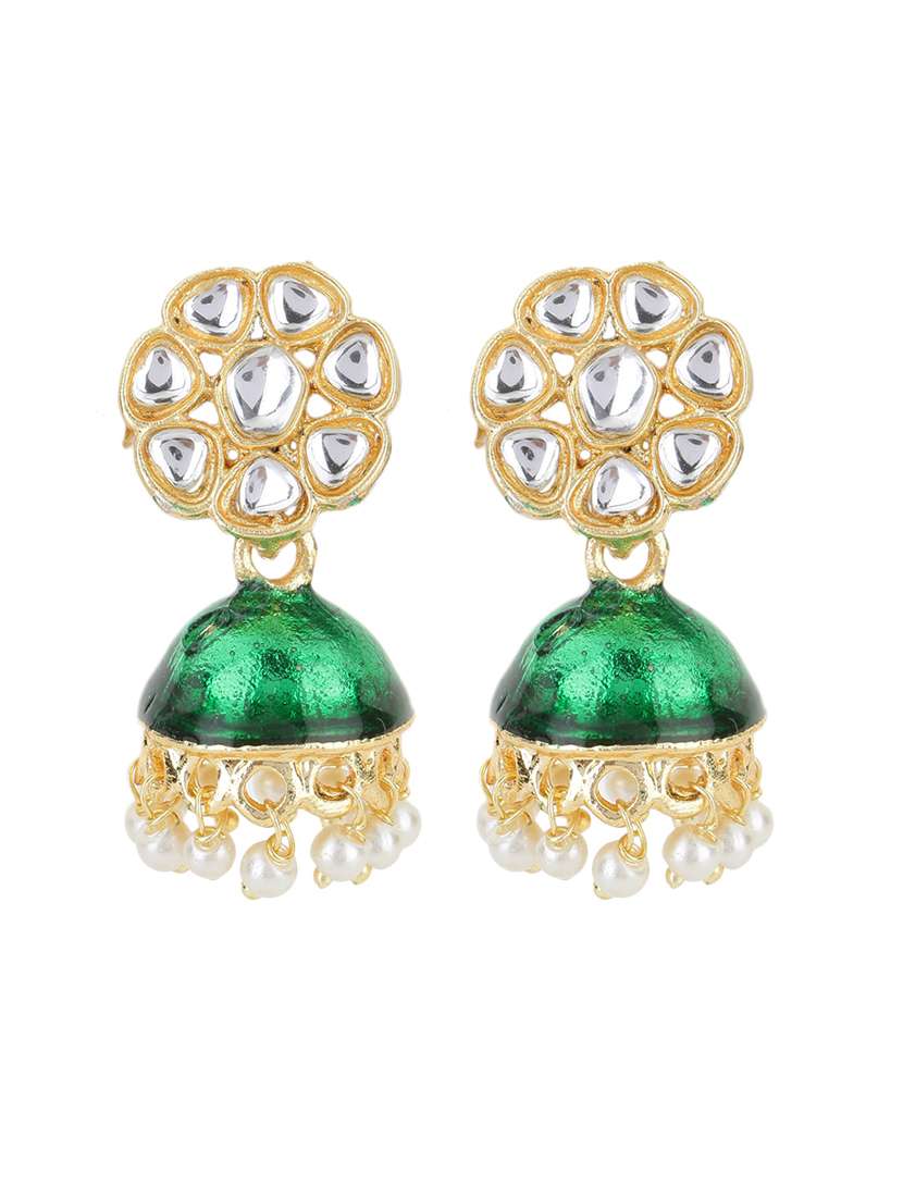women gold plated jhumka  - 21713759 -  Standard Image - 1