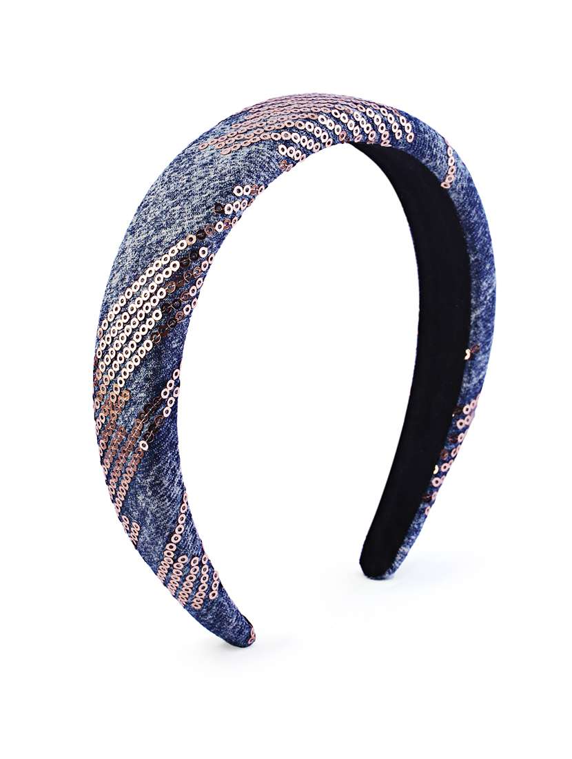 women denim blue embellished headband - 21713779 -  Standard Image - 1