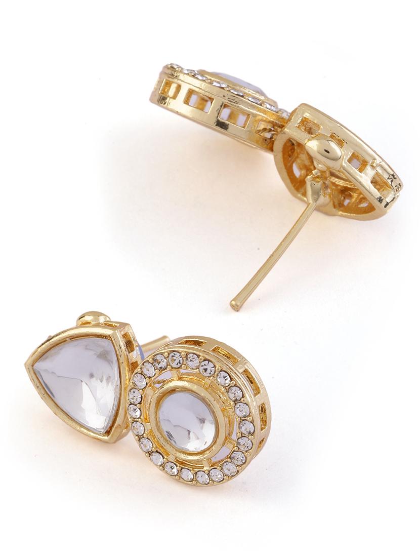 pearl kundan stone studded jewellery set - 21713807 - Standard Image - 4