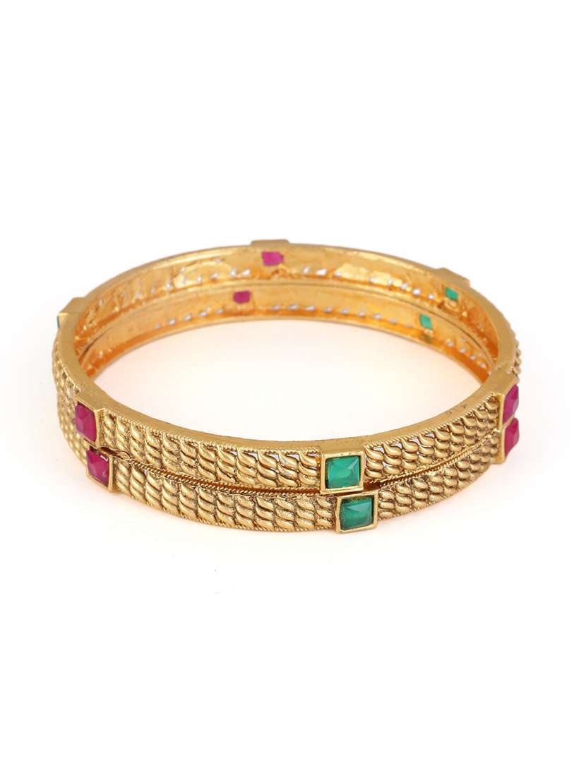 women alloy gold-plated bangle set  (pack of 2) - 21713820 -  Standard Image - 1