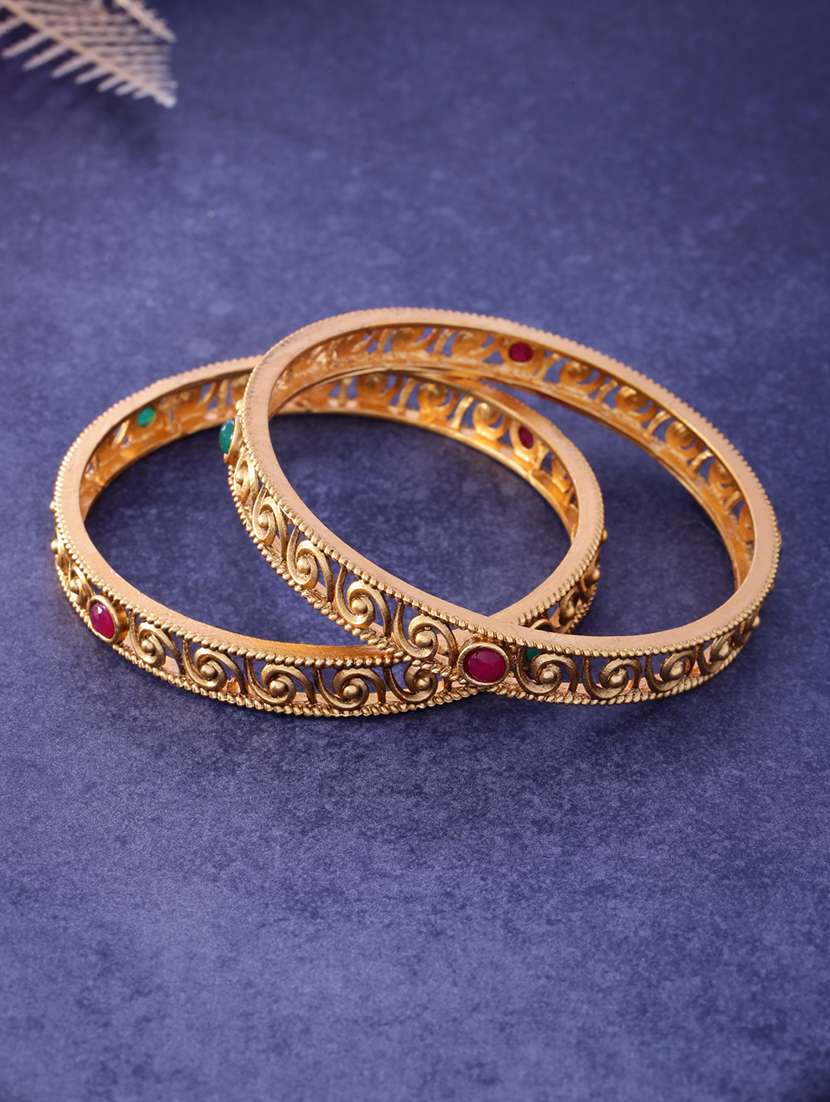 women alloy gold-plated bangle set  (pack of 2) - 21713821 -  Standard Image - 1