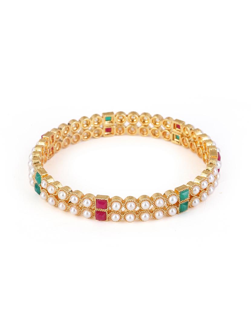 women alloy gold-plated bangle set  (pack of 2) - 21713823 -  Standard Image - 1