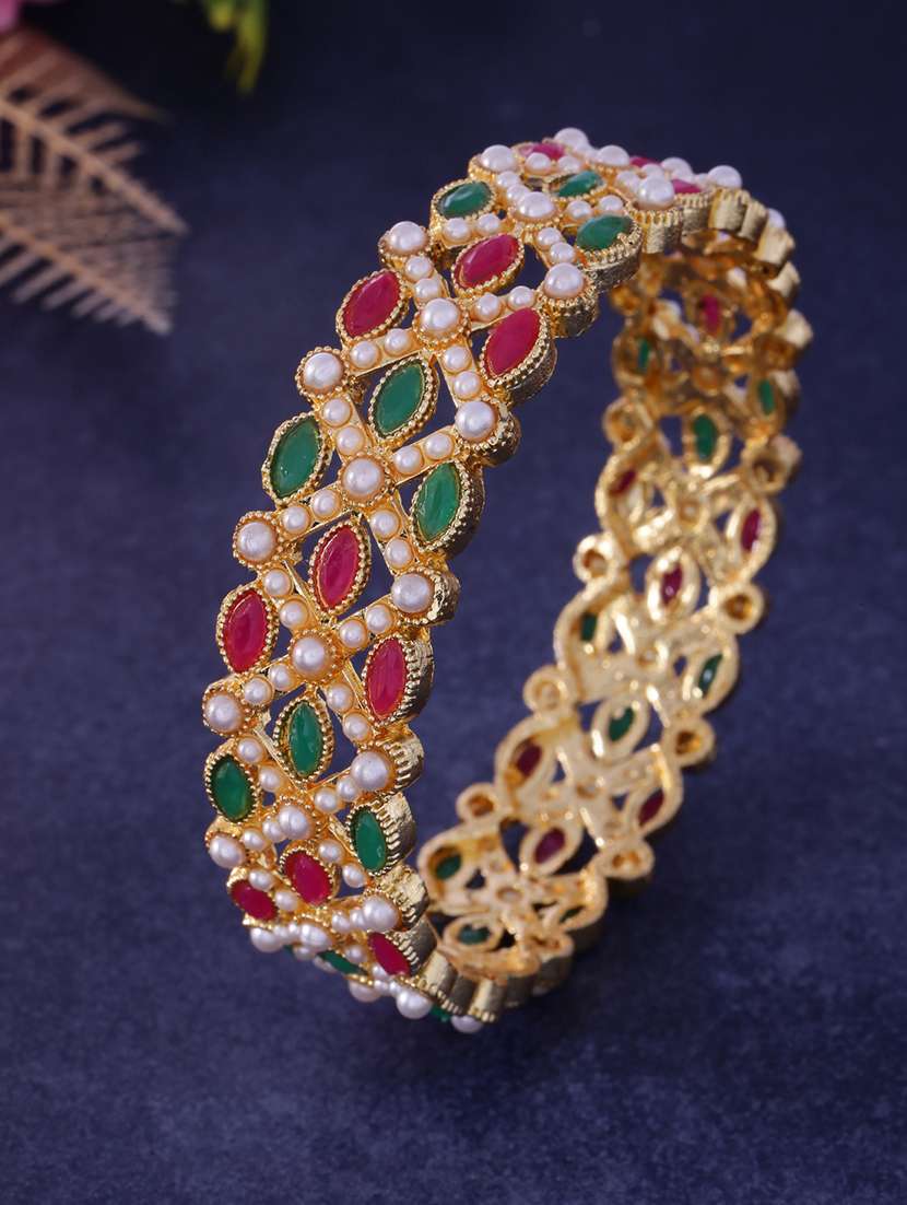 pearl and stone embellished bangle  - 21713831 -  Standard Image - 1