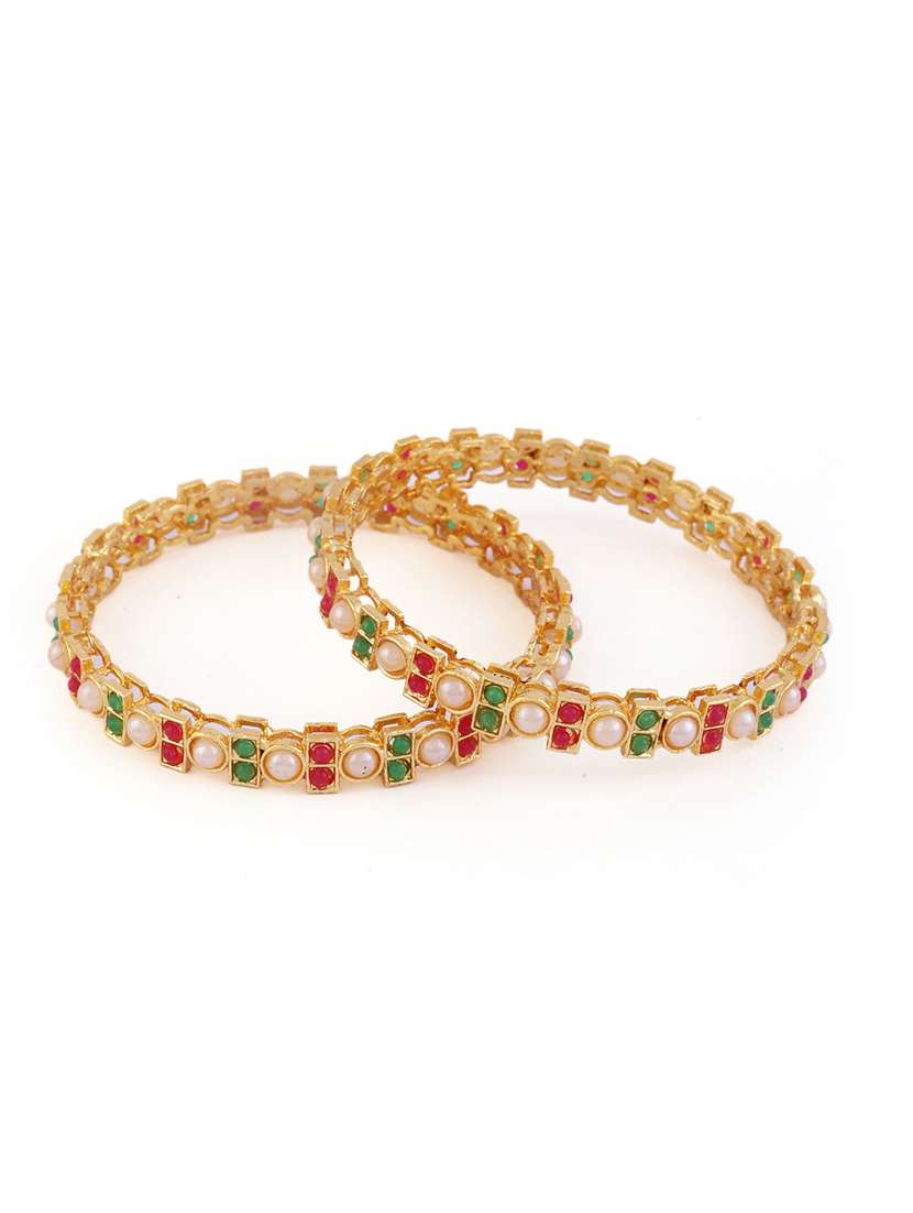 women alloy gold-plated bangle set  (pack of 2) - 21713833 -  Standard Image - 1