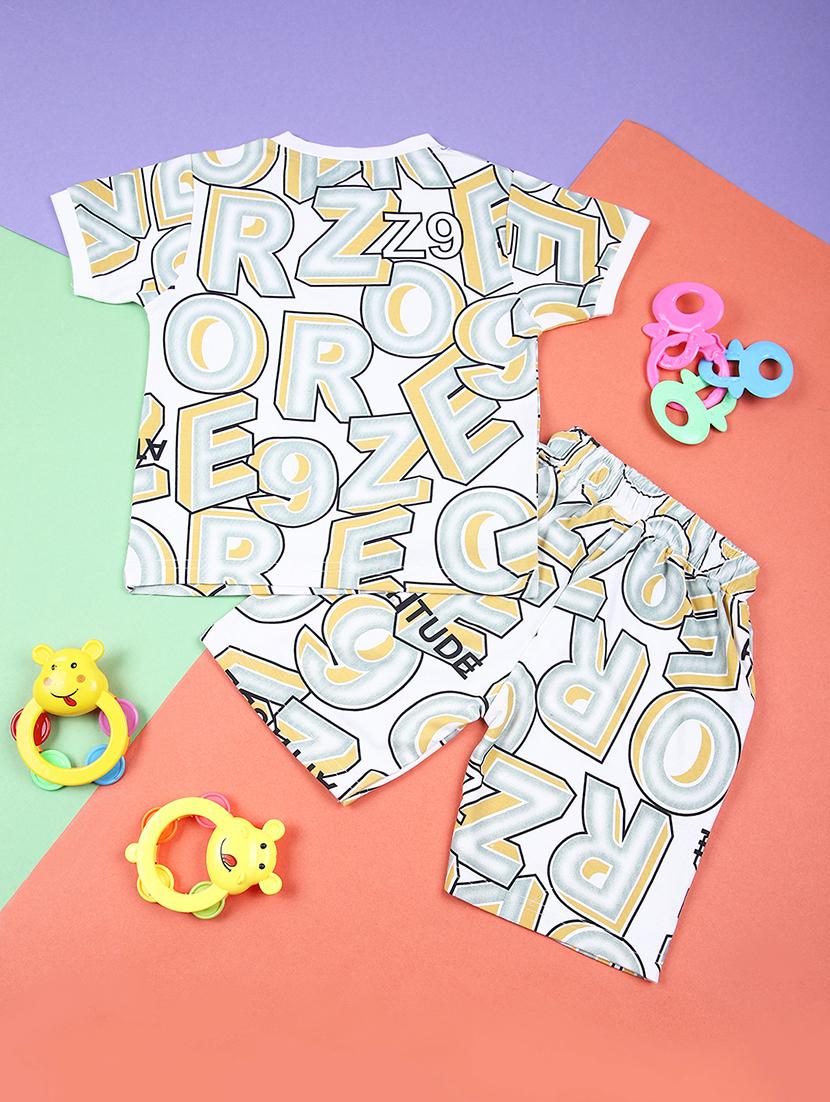 boys printed t-shirt & shorts casual wear sets - 21713913 - Standard Image - 1