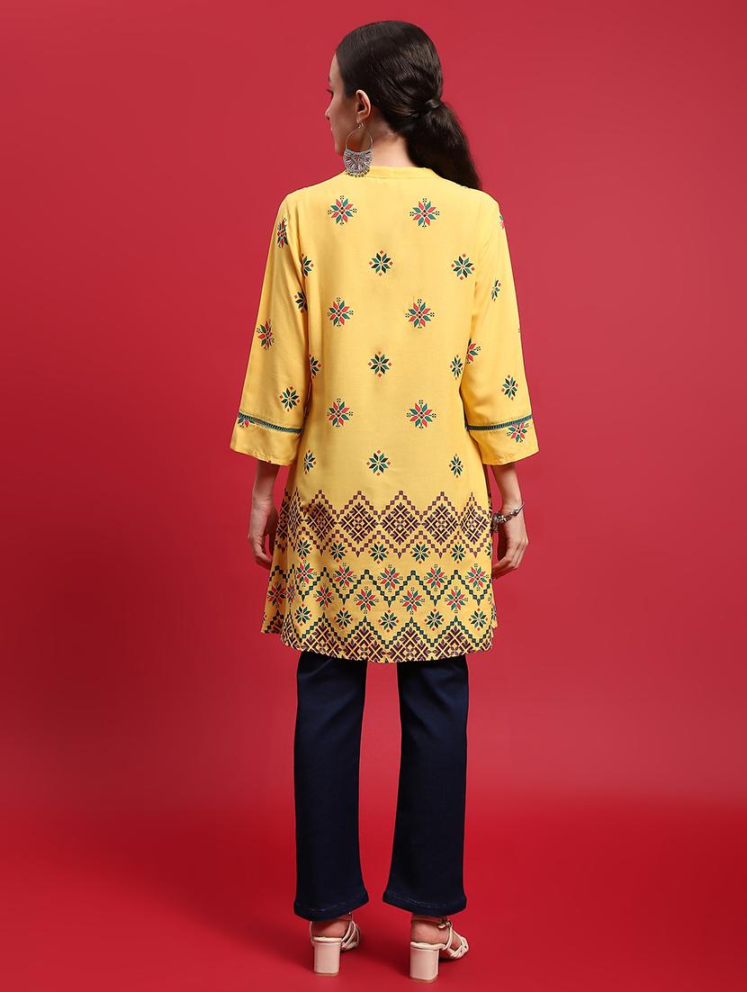 women printed straight kurti - 21714323 - Standard Image - 4