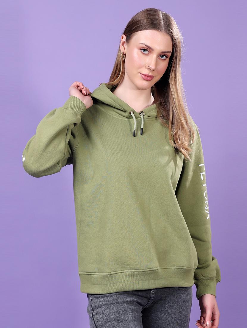 women printed hooded sweatshirt - 21715236 - Standard Image - 1
