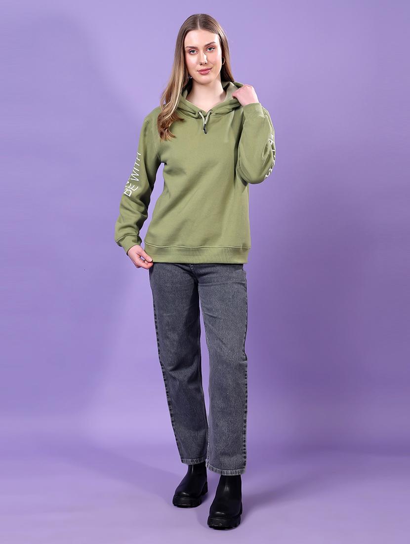 women printed hooded sweatshirt - 21715236 - Standard Image - 4