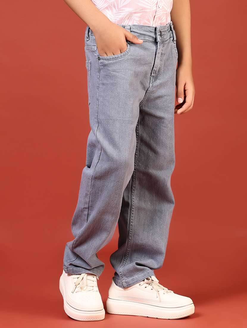 boys solid mid rise relaxed fit jean - 21715369 -  Standard Image - 1