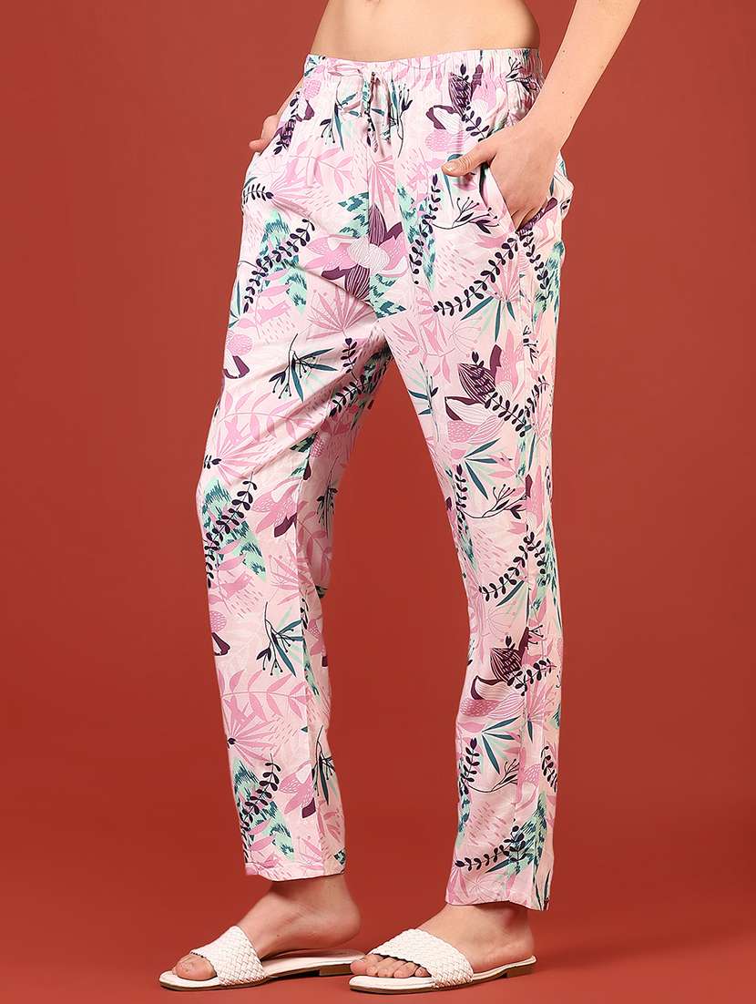 women printed low rise loungewear pajamas - 21715512 -  Standard Image - 1