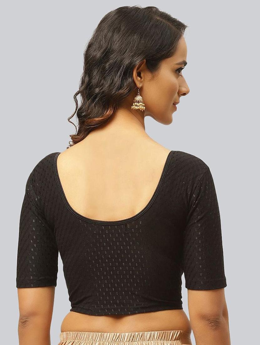 women self design short sleeve stitched blouse - 21715626 -  Standard Image - 1