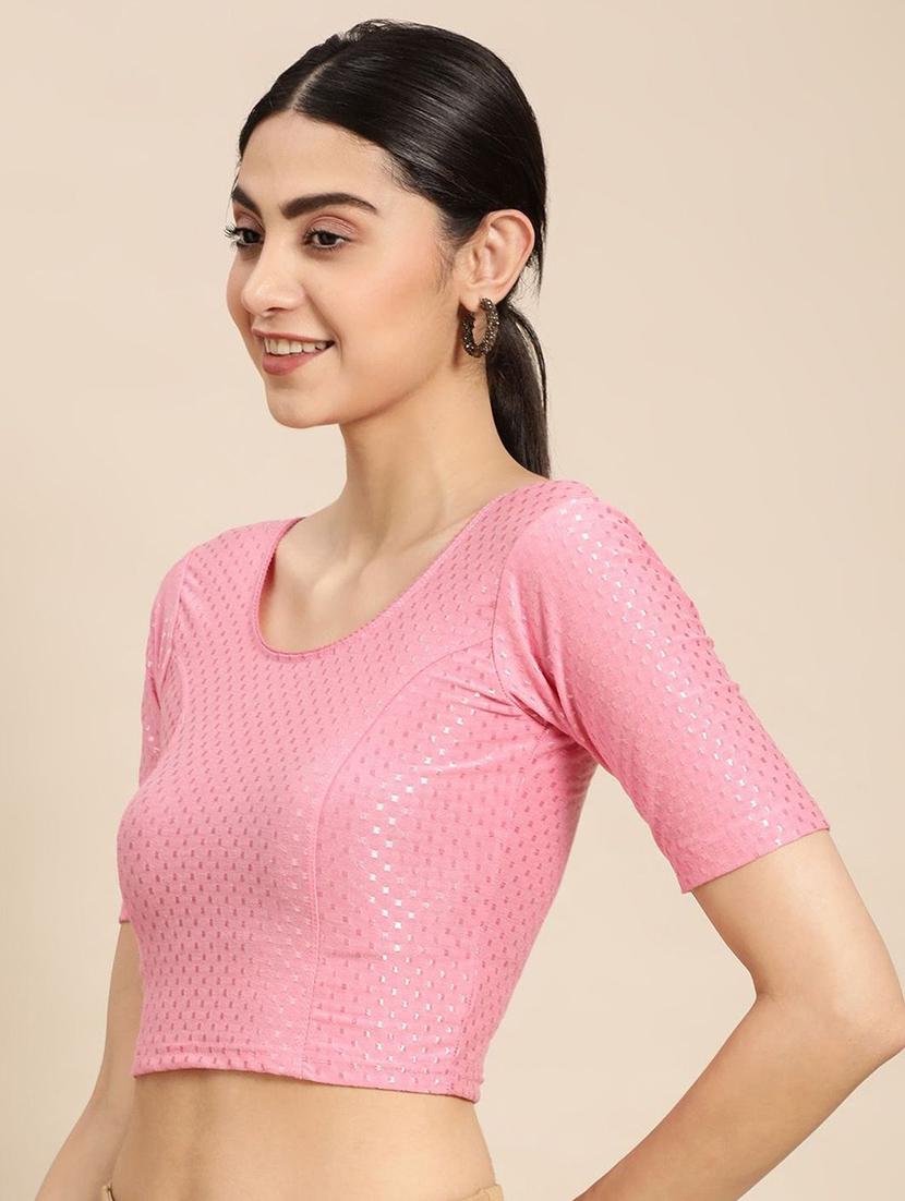 women pink solid blouse - 21715629 - Standard Image - 1