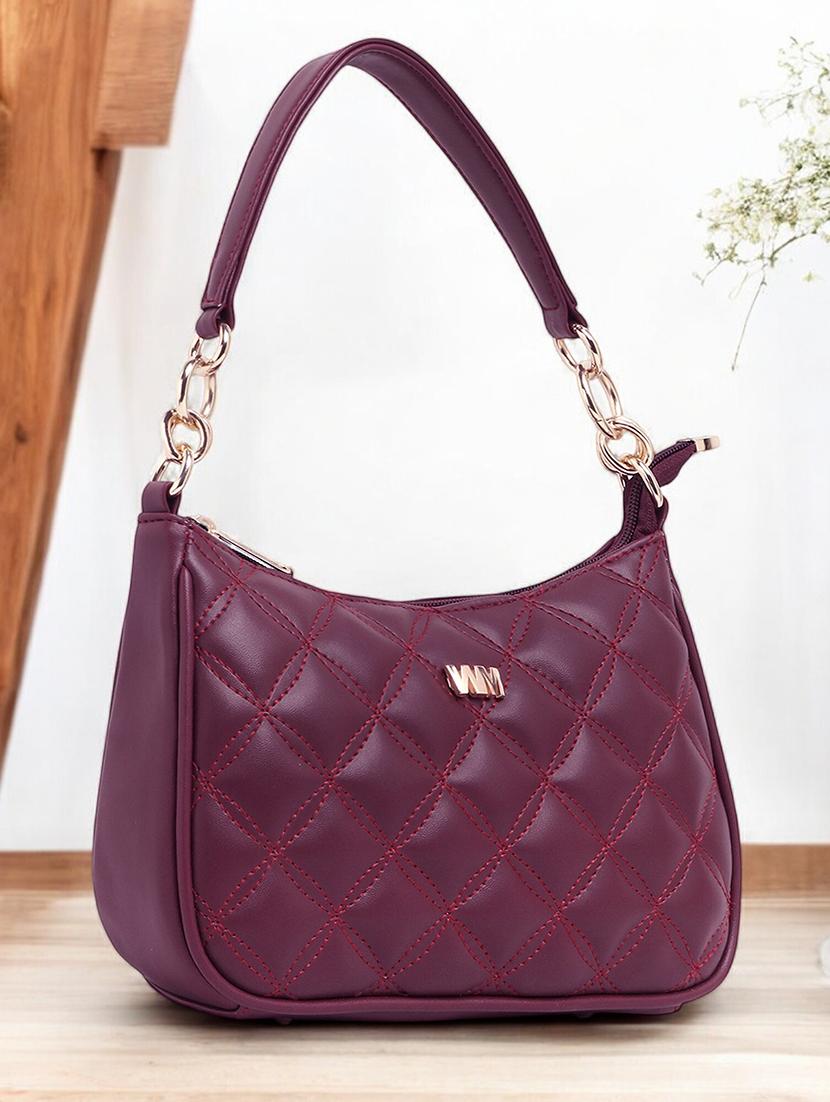 women solid quilted handbag - 21715698 - Standard Image - 1