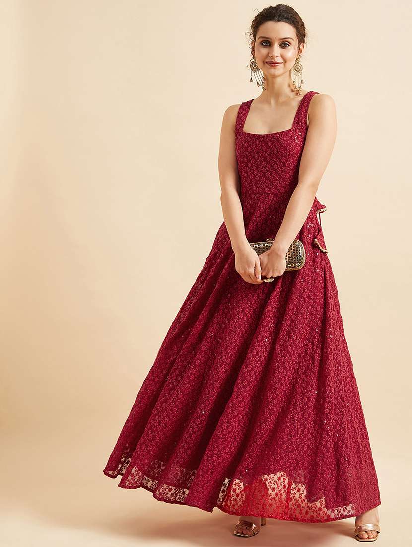 women embroidered fit & flare ethnic dress - 21715840 -  Standard Image - 1