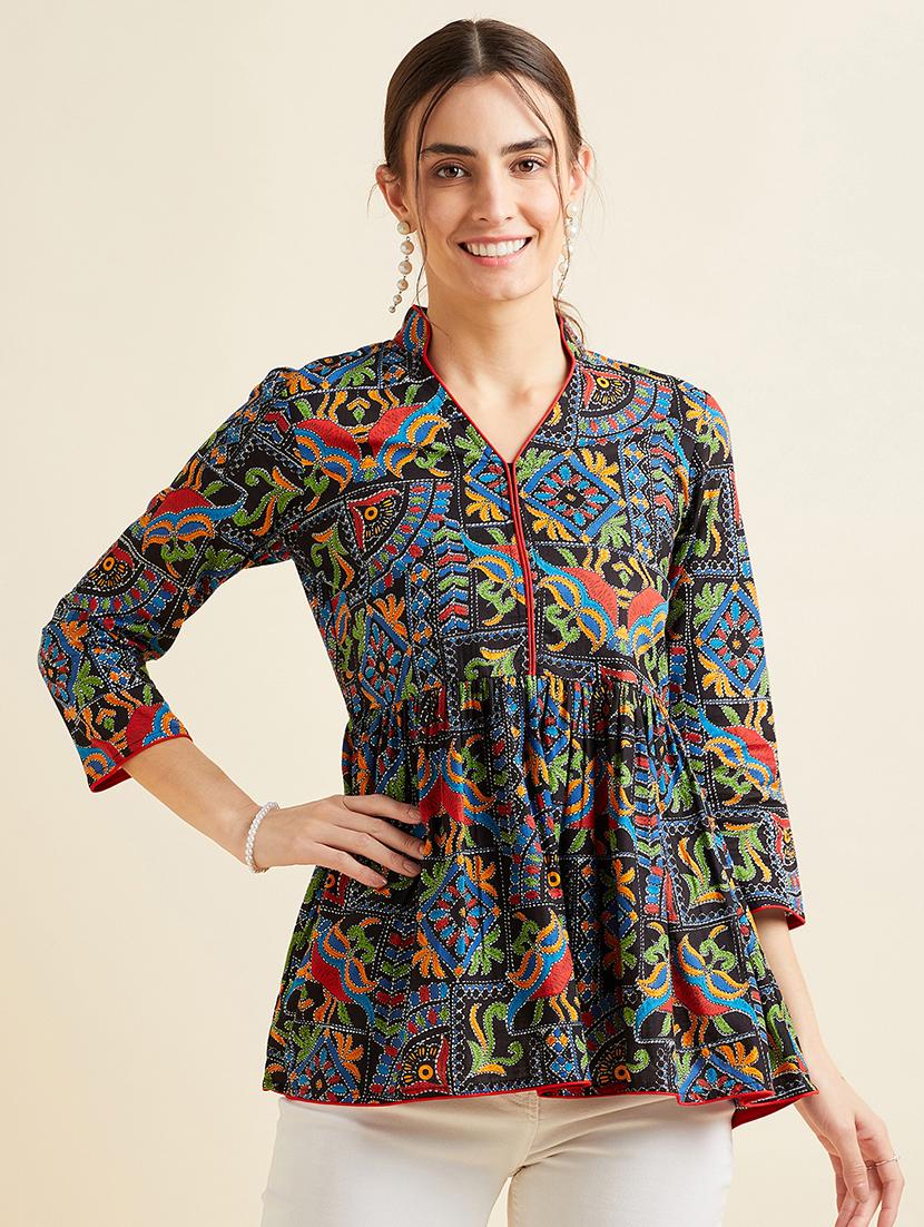women printed a-line kurti - 21715863 - Zoom Image - 0
