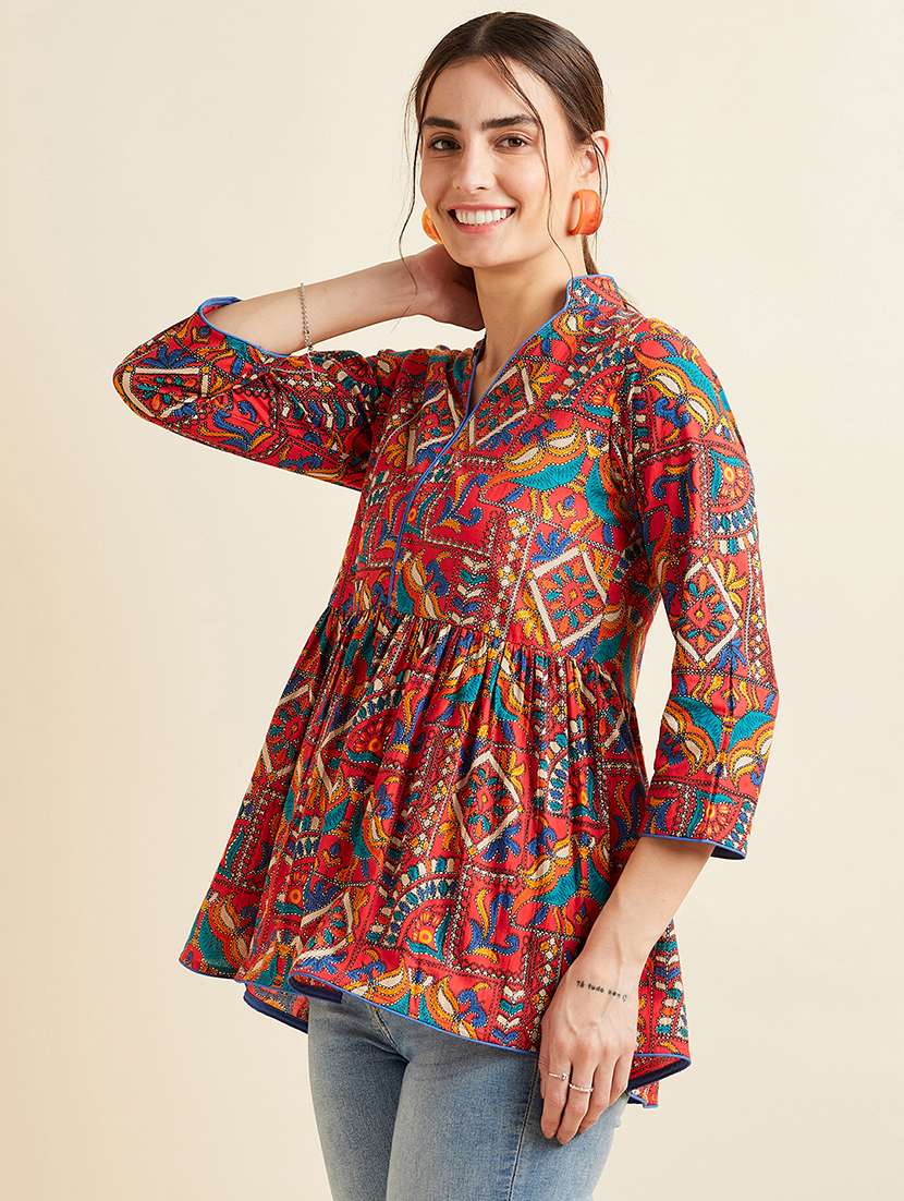 women printed a-line kurti - 21715868 -  Standard Image - 1