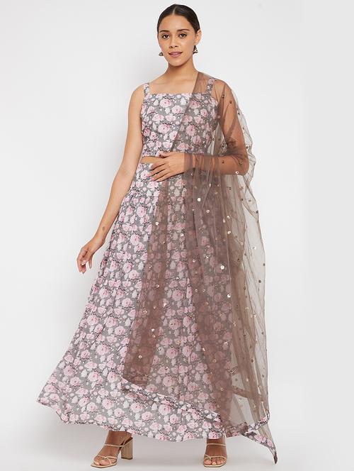 women floral printed stitched lehenga choli with dupatta - 21715874 -  Standard Image - 0
