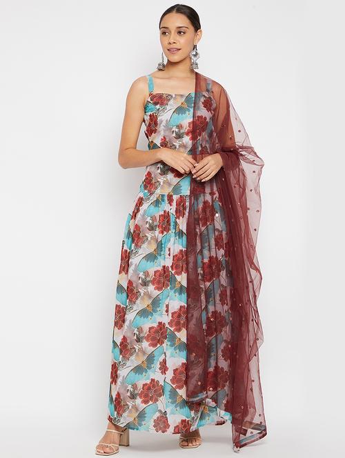 women floral printed stitched lehenga choli with dupatta - 21715876 - Standard Image - 0