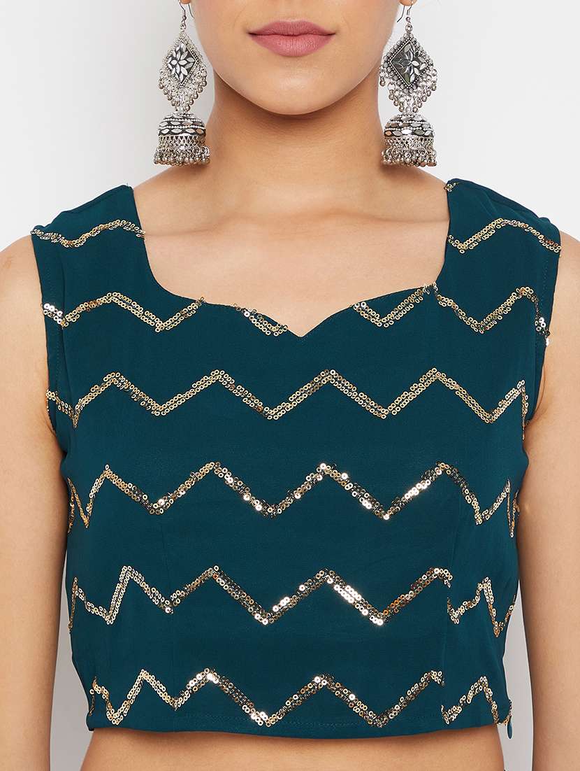 women sequin work stitched lehenga choli with dupatta - 21715877 -  Standard Image - 4