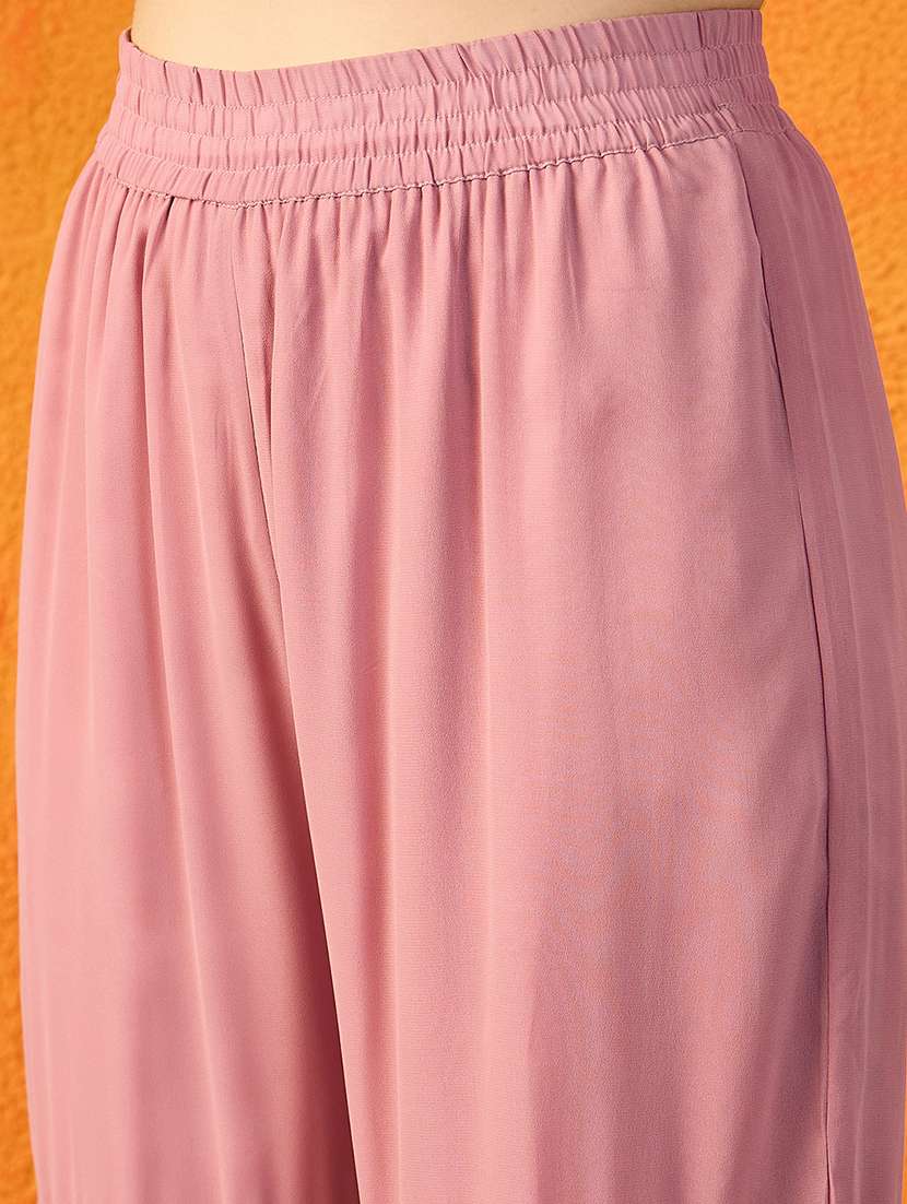 Women Pink Bell Sleeve Kurta Sharara With Dupatta Set - 21715999 -  Standard Image - 4