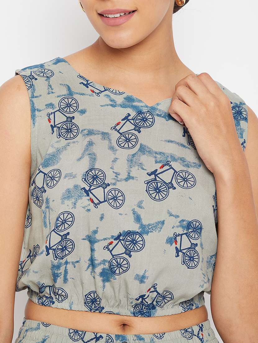 women printed top and trouser co-ord set - 21716031 -  Standard Image - 4