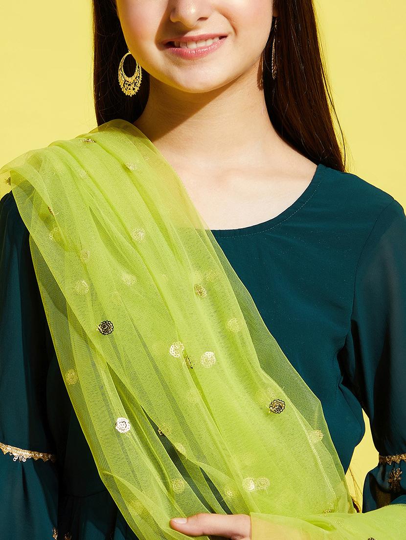girls embroidered kurta sharara suit set - 21716066 - Standard Image - 6