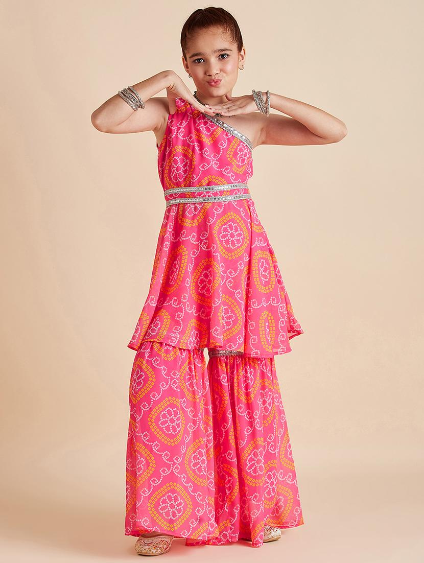 girls printed kurta sharara set - 21716077 -  Zoom Image - 0