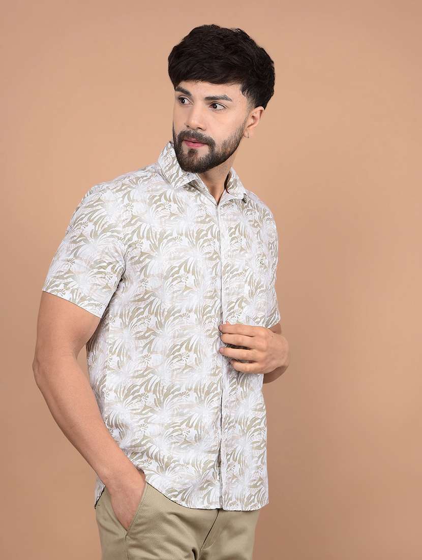 men short sleeves printed casual shirt - 21716235 -  Standard Image - 1