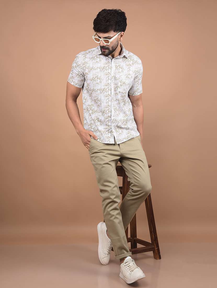 men short sleeves printed casual shirt - 21716235 -  Standard Image - 4