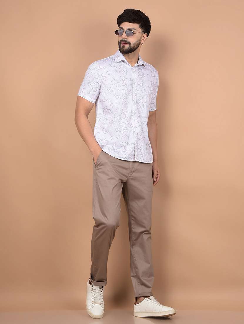 men short sleeves printed casual shirt - 21716236 -  Standard Image - 4