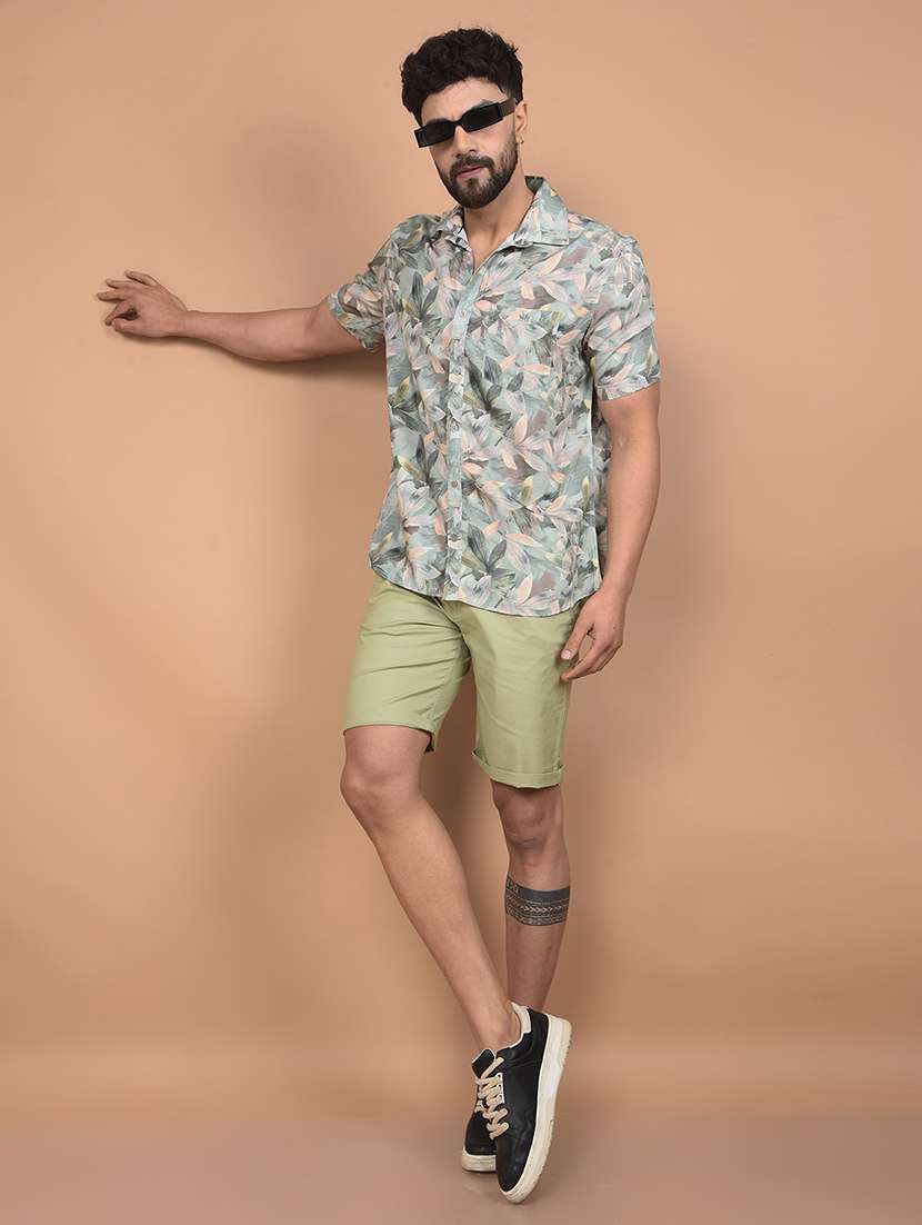 men short sleeves printed casual shirt - 21716258 -  Standard Image - 4