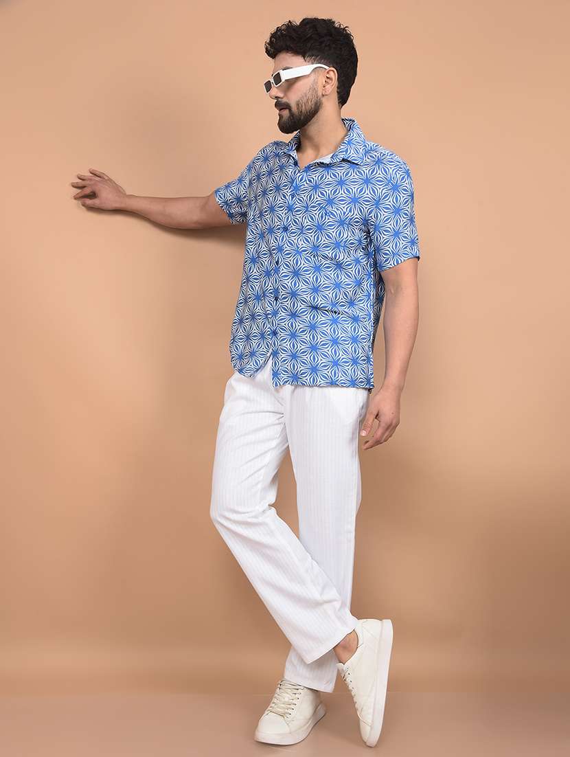 men short sleeves printed casual shirt - 21716261 -  Standard Image - 4
