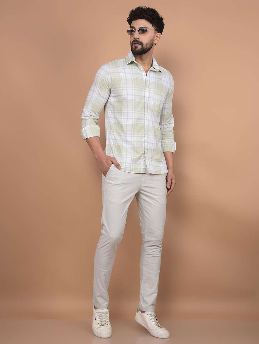 Men Long Sleeves Checkered Casual Shirt - 21716292 -  Standard Image - 4