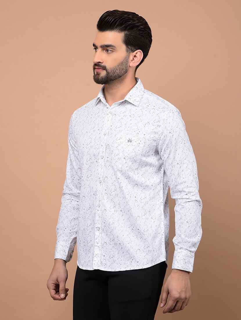 men long sleeves printed casual shirt - 21716309 -  Standard Image - 1