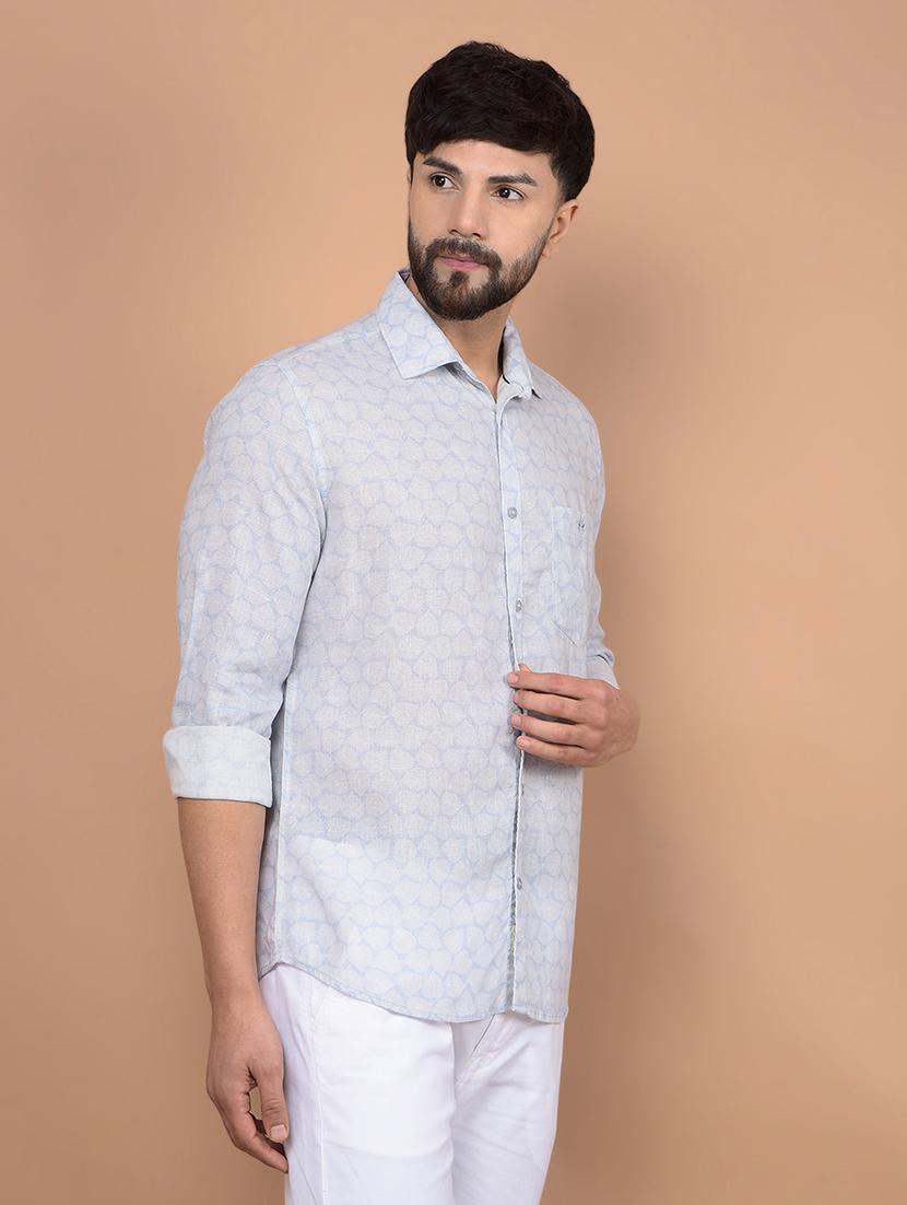 men long sleeves printed casual shirt - 21716314 -  Standard Image - 1