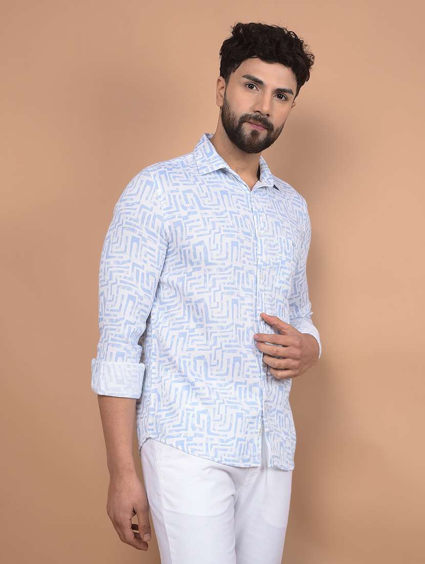Men Long Sleeves Printed Casual Shirt - 21716316 -  Standard Image - 1
