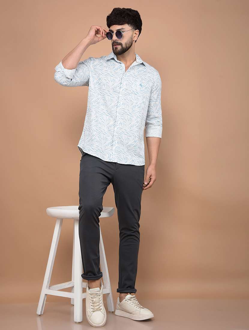 men long sleeves checkered casual shirt - 21716317 -  Standard Image - 4