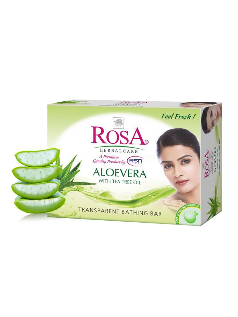 rosa transparent aloevera & peach & olive gel soap i skin conditioners for moisturized skin i bathing bar i pack 6 *100g each - 21716368 -  Standard Image - 1
