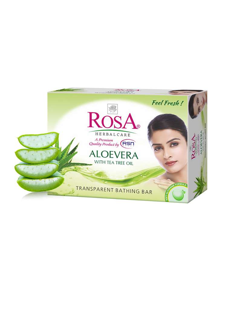 rosa transparent aloevera and peach & olive gel soap i skin conditioners for moisturized skin i bathing bar i pack 6 *100g each - 21716369 -  Standard Image - 1