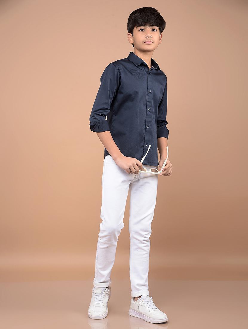 boys long sleeves solid shirt - 21716460 - Standard Image - 4