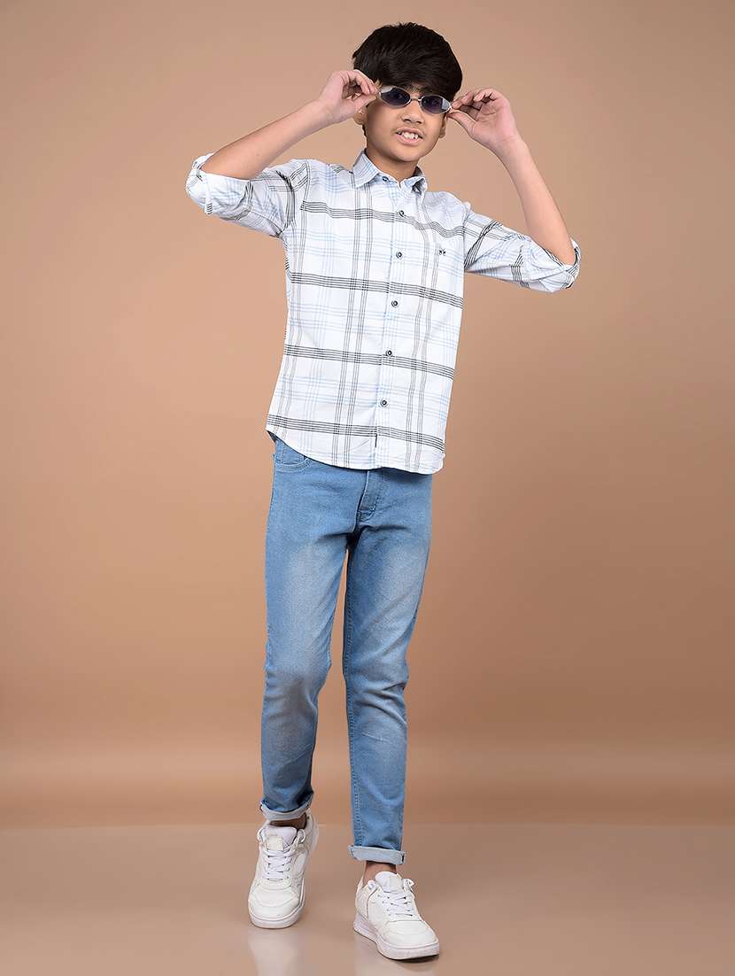 boys long sleeves checkered shirt - 21716461 -  Standard Image - 4