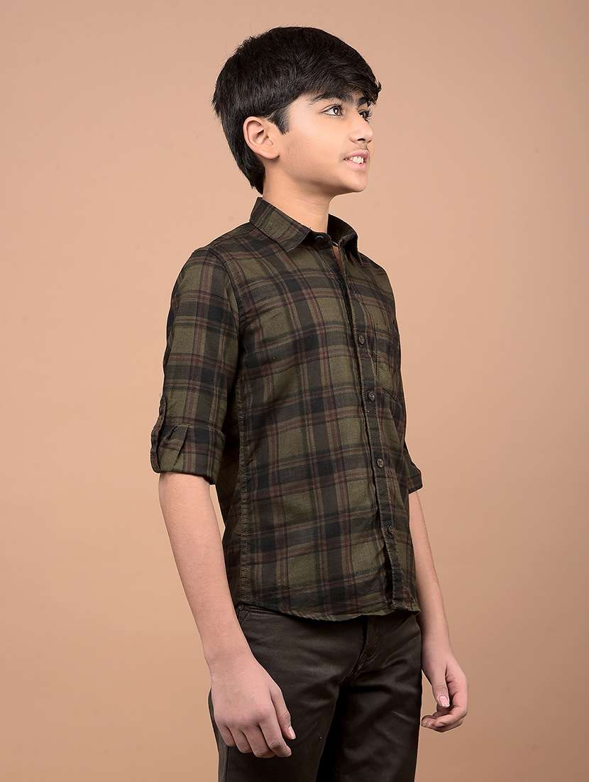 boys long sleeves checkered shirt - 21716464 -  Standard Image - 1