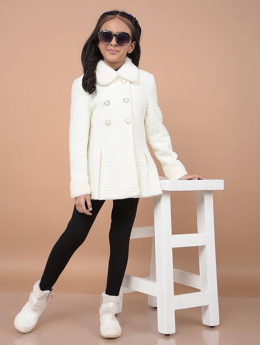 girls long sleeves solid regular coat - 21716468 - Standard Image - 4