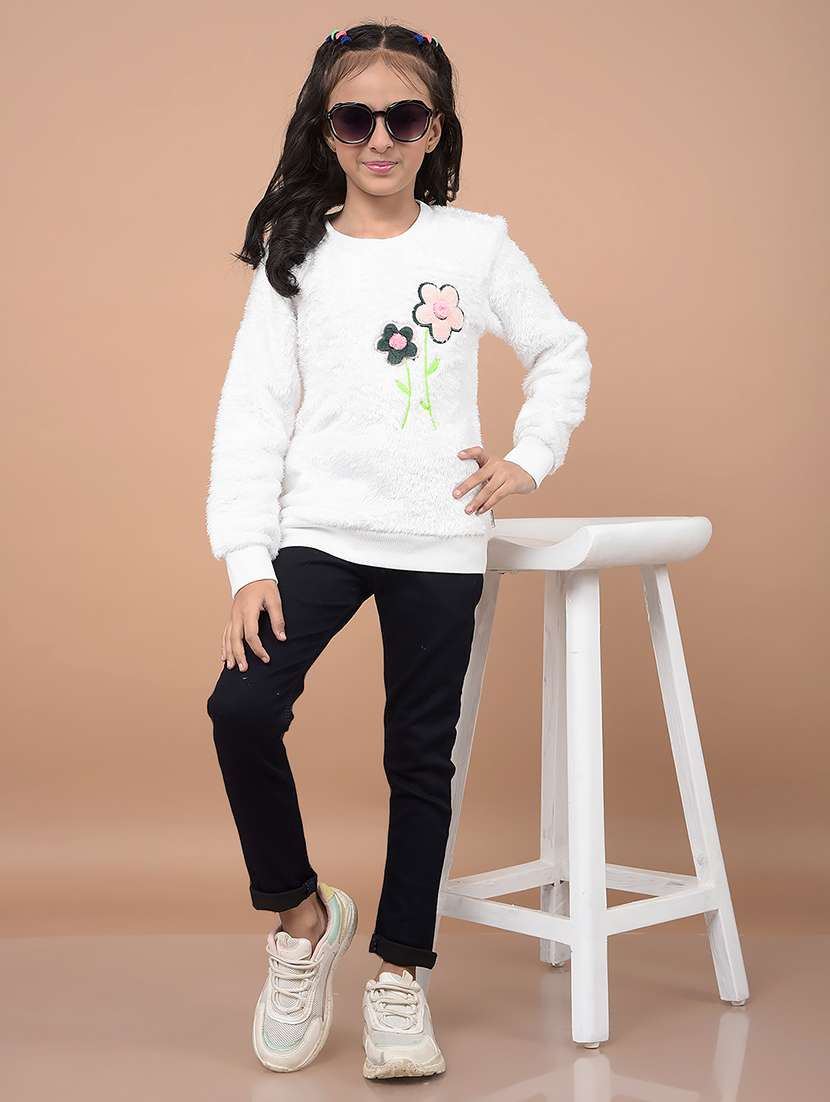 girls long sleeves front print sweatshirt - 21716478 -  Standard Image - 4