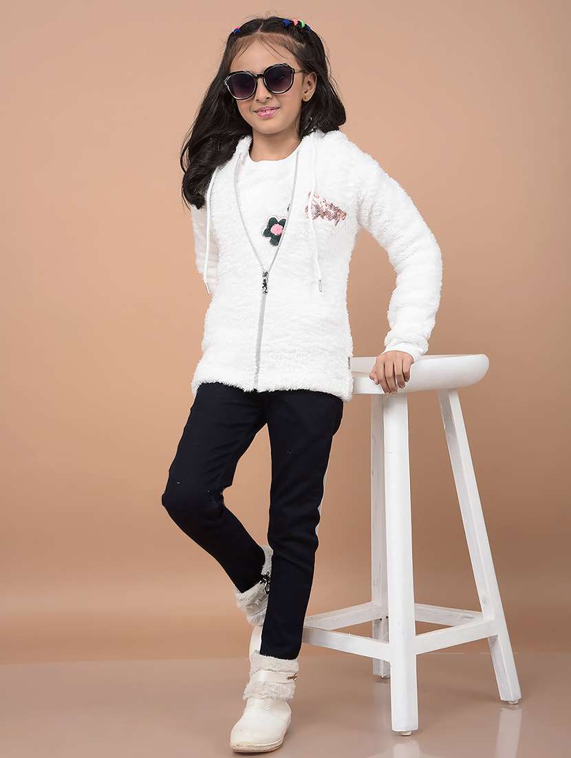 girls long sleeves plain sweatshirt - 21716480 -  Standard Image - 4