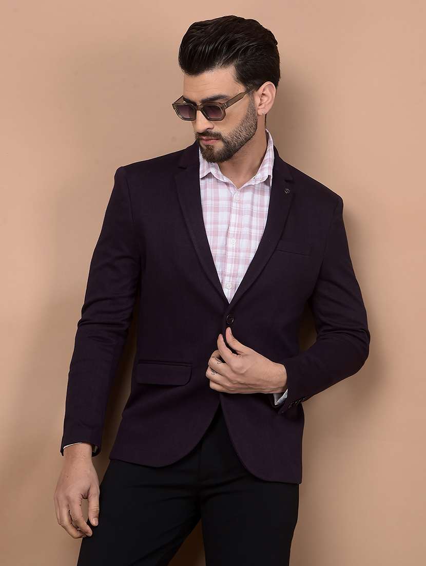 men single breasted formal blazer