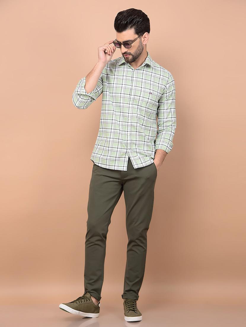 men long sleeves checkered casual shirt - 21716524 - Standard Image - 4