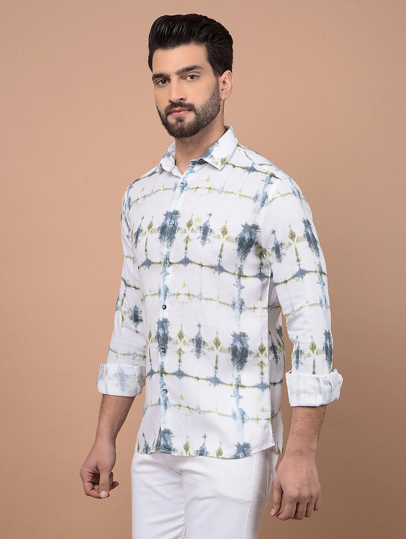 men long sleeves printed casual shirt - 21716530 -  Standard Image - 1