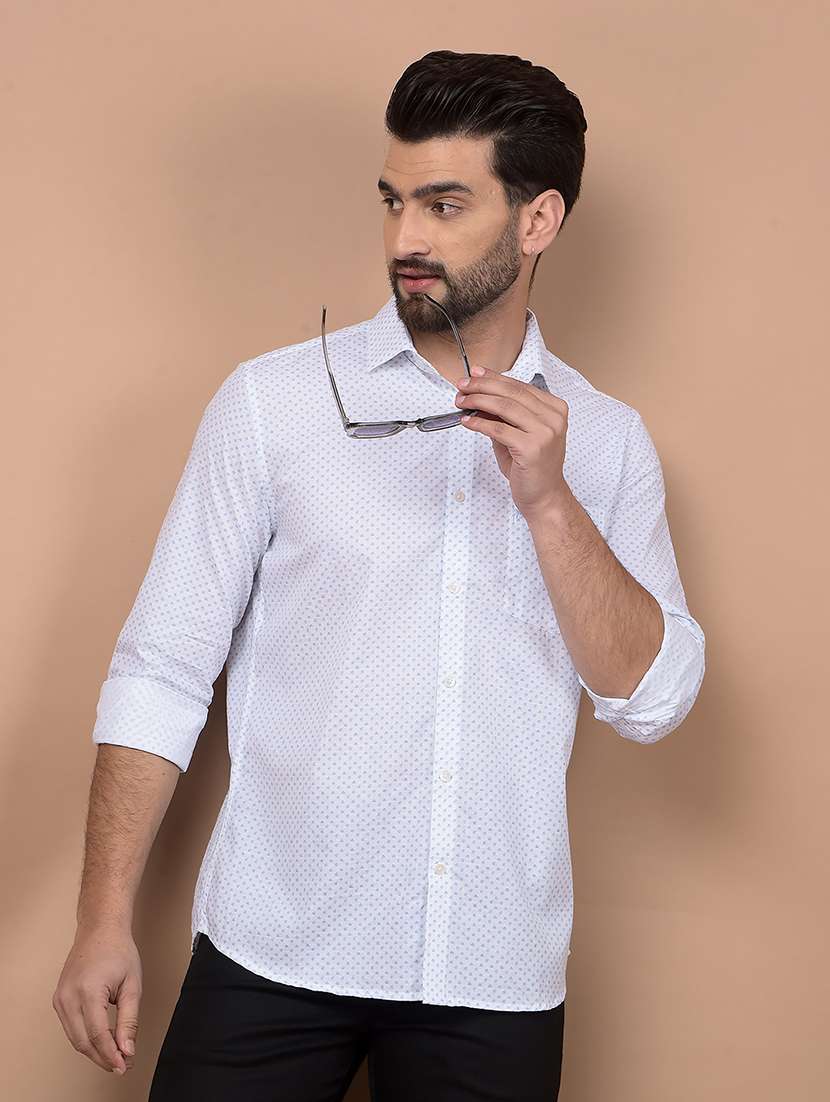 men long sleeves printed casual shirt - 21716533 -  Standard Image - 1